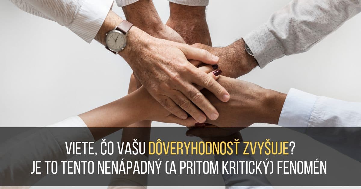 Ako si získať dôveru do troch sekúnd (masívny účinok)